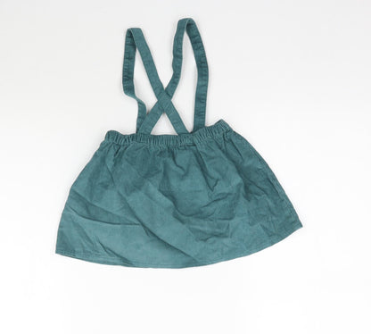 George Girls Green  Corduroy Pinafore/Dungaree Dress  Size 12-18 Months