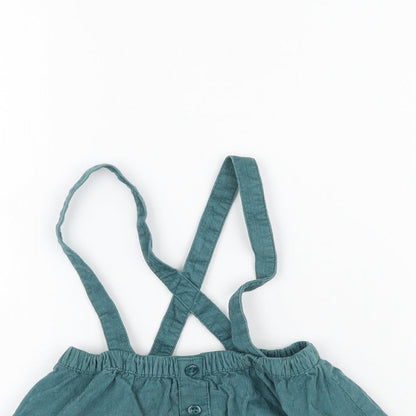 George Girls Green  Corduroy Pinafore/Dungaree Dress  Size 12-18 Months