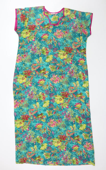 Joban Womens Green Floral   Dress Size L