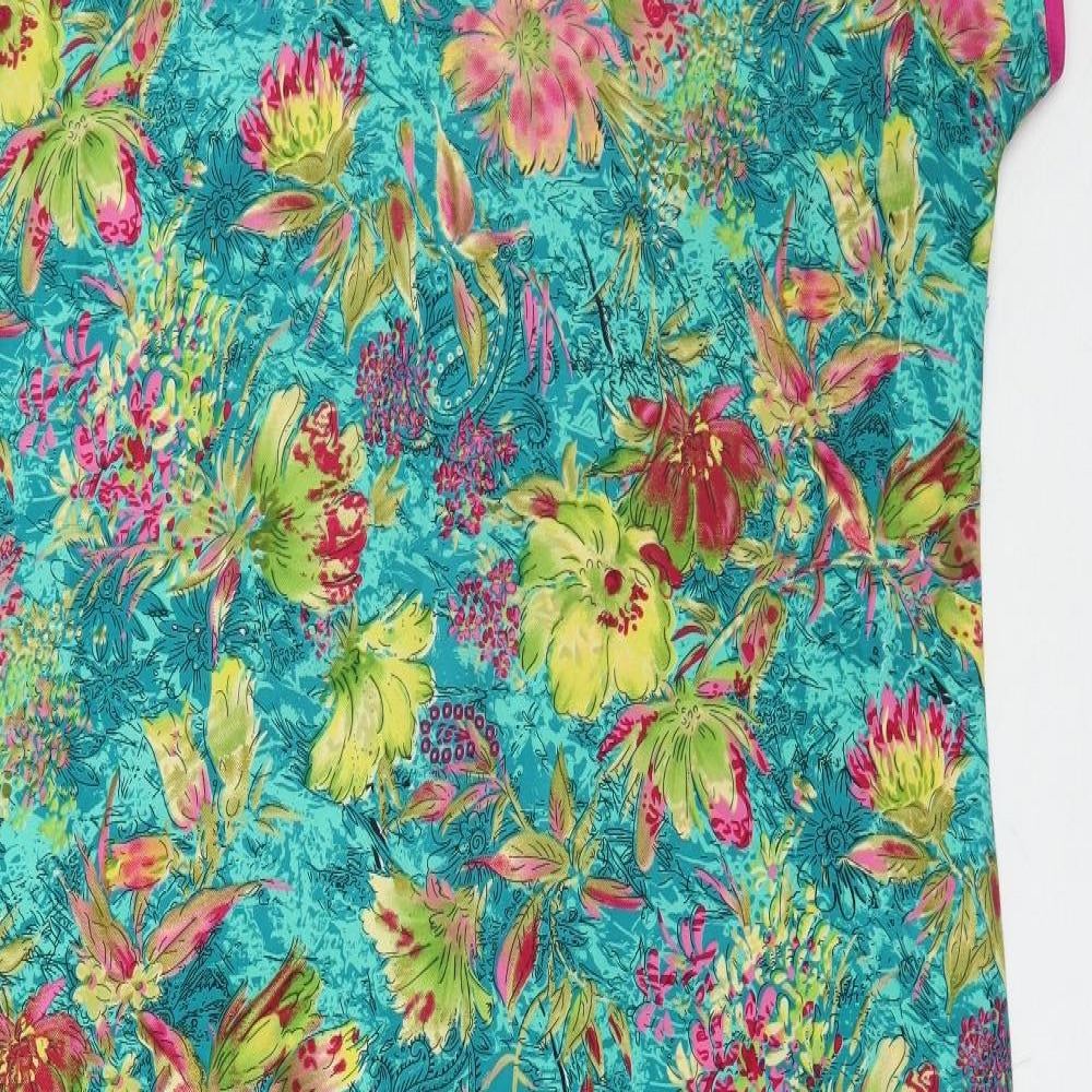 Joban Womens Green Floral   Dress Size L