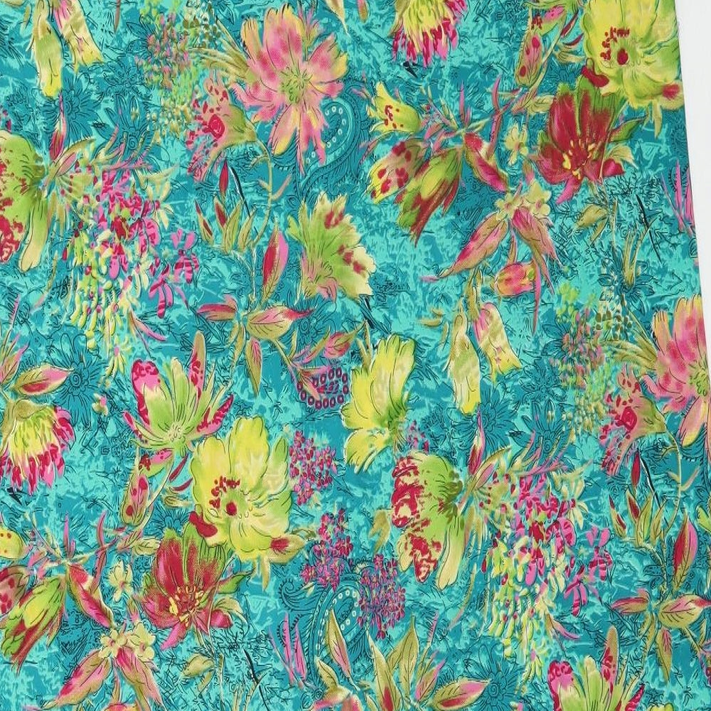 Joban Womens Green Floral   Dress Size L