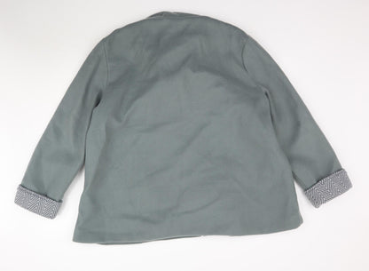 Womens UK Size XL Anne De Lancay Green Overcoat