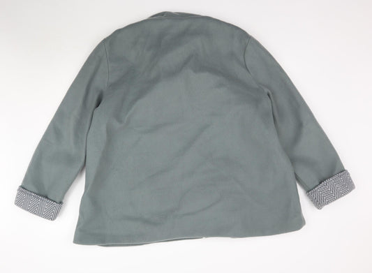 Womens UK Size XL Anne De Lancay Green Overcoat