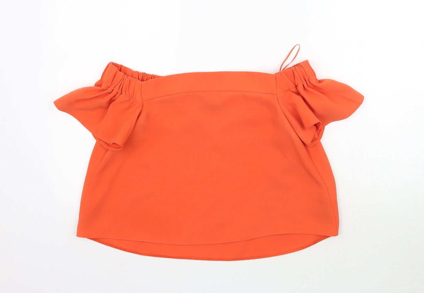 Womens UK Size 8 Topshop Orange Basic Blouse