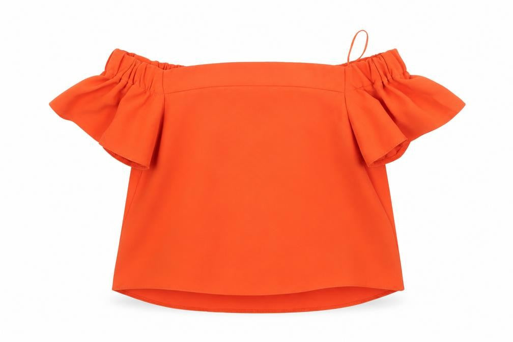 Womens UK Size 8 Topshop Orange Basic Blouse