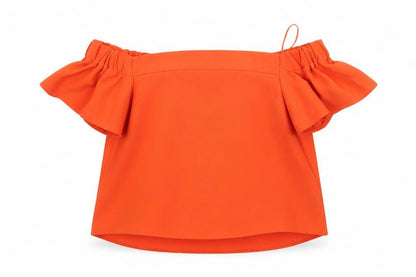 Womens UK Size 8 Topshop Orange Basic Blouse