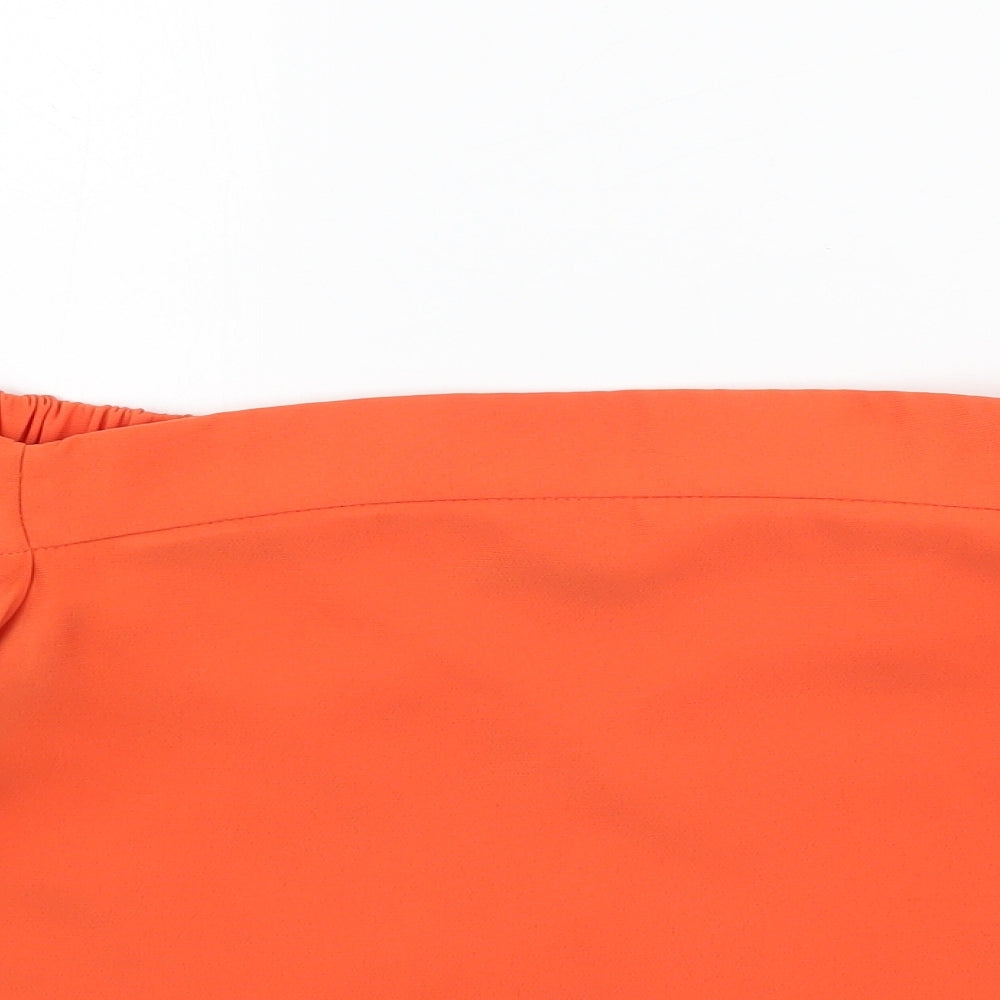 Womens UK Size 8 Topshop Orange Basic Blouse