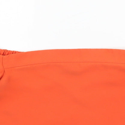 Womens UK Size 8 Topshop Orange Basic Blouse