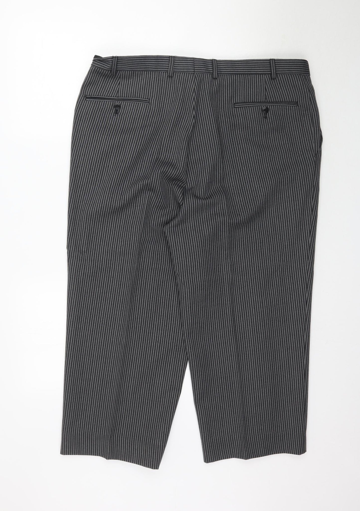Womens UK Size L Preworn Regular Fit  Grey Trousers