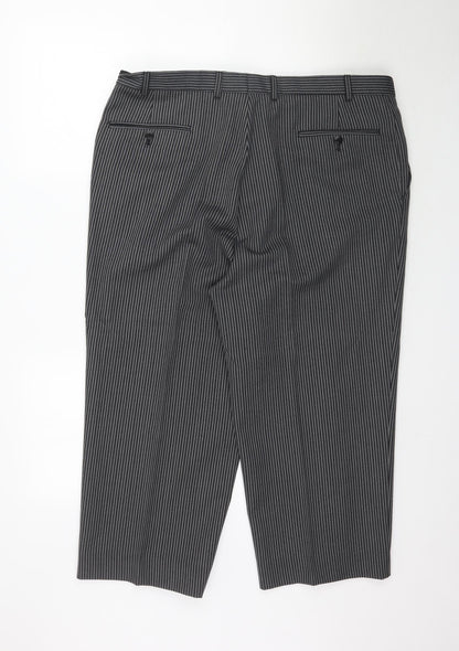 Womens UK Size L Preworn Regular Fit  Grey Trousers