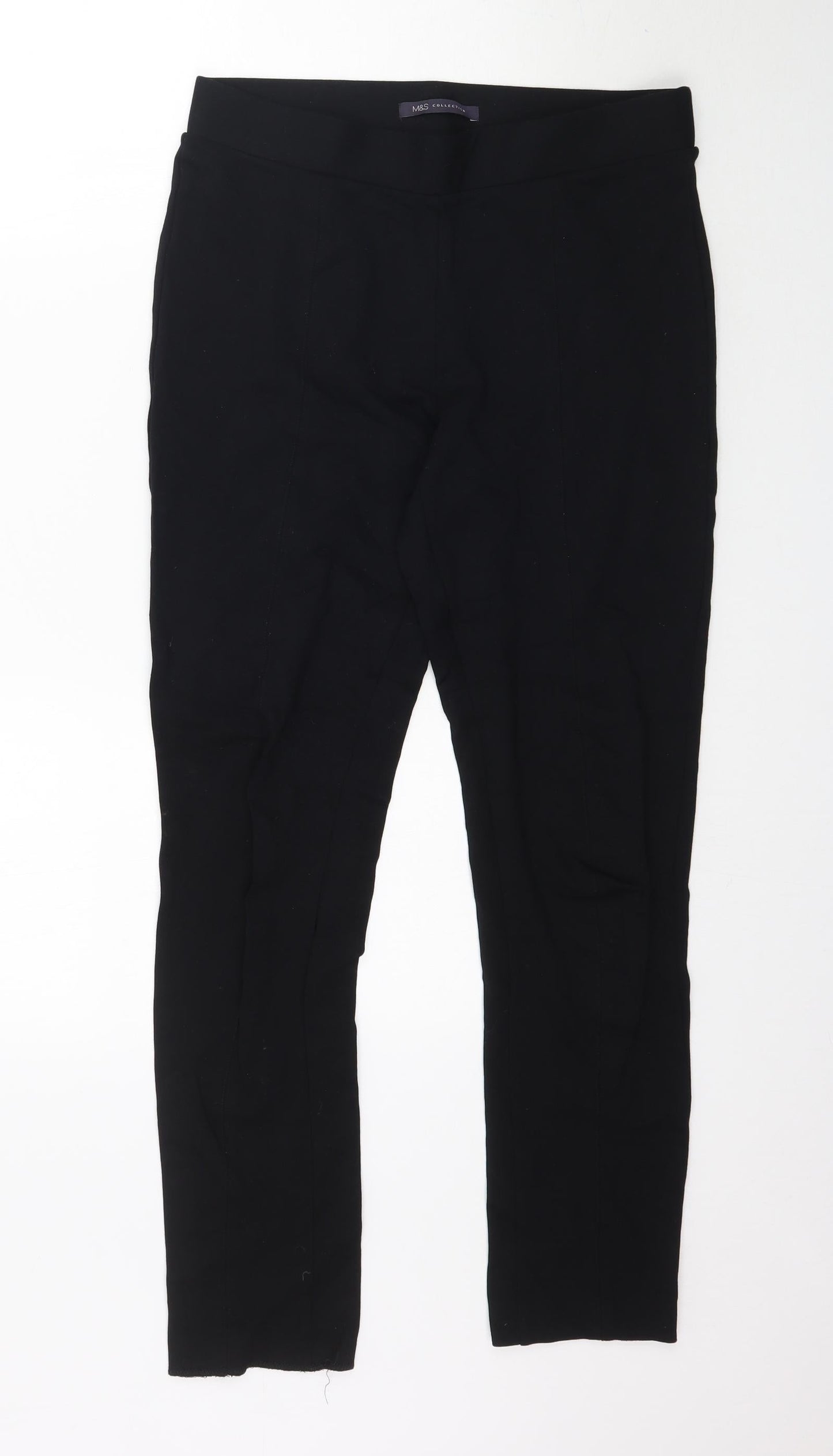 Womens UK Size 12 Marks and Spencer Regular Fit  Black Trousers