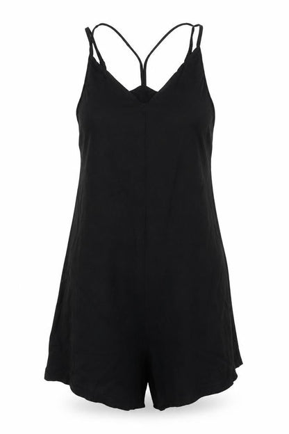 Womens UK Size 8 Topshop One-Piece Black Romper