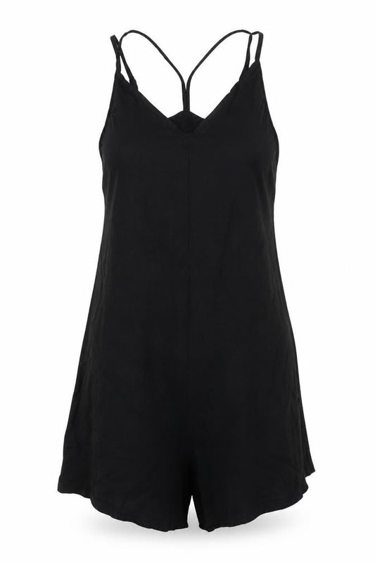 Womens UK Size 8 Topshop One-Piece Black Romper