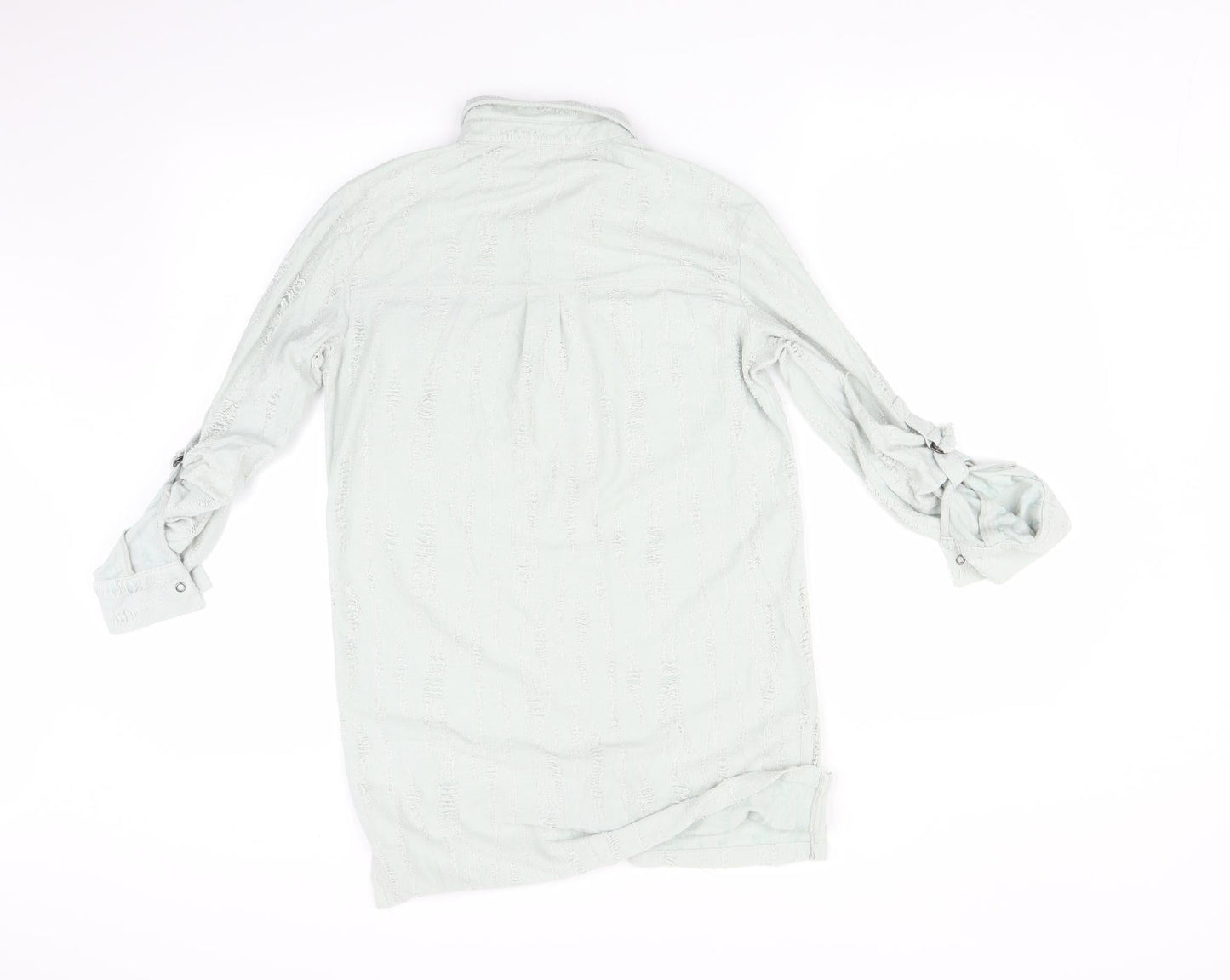 Womens UK Size 8 NEXT Green Basic Button-Up