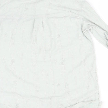 Womens UK Size 8 NEXT Green Basic Button-Up
