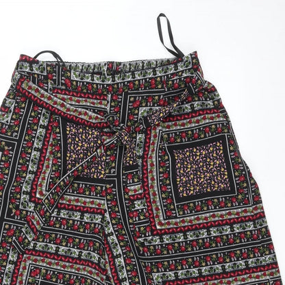 Womens UK Size 10 Preworn Regular Fit Cropped Multicoloured Trousers