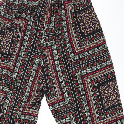 Womens UK Size 10 Preworn Regular Fit Cropped Multicoloured Trousers