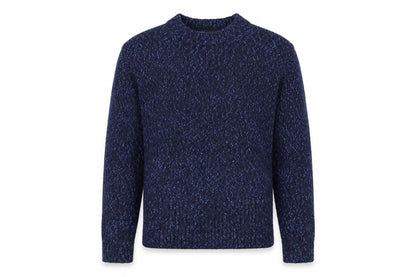 Front view of Marks & Spencer men’s blue pullover sweatshirt, size S