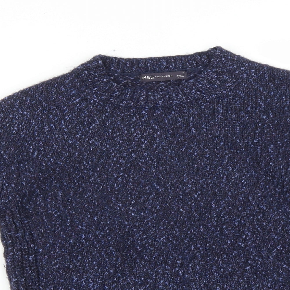 Mens UK Size S M&S Blue Pullover Sweatshirt