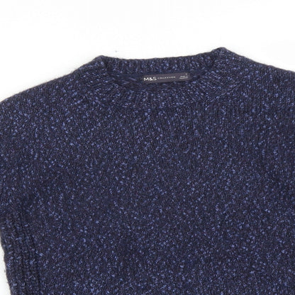 Mens UK Size S M&S Blue Pullover Sweatshirt
