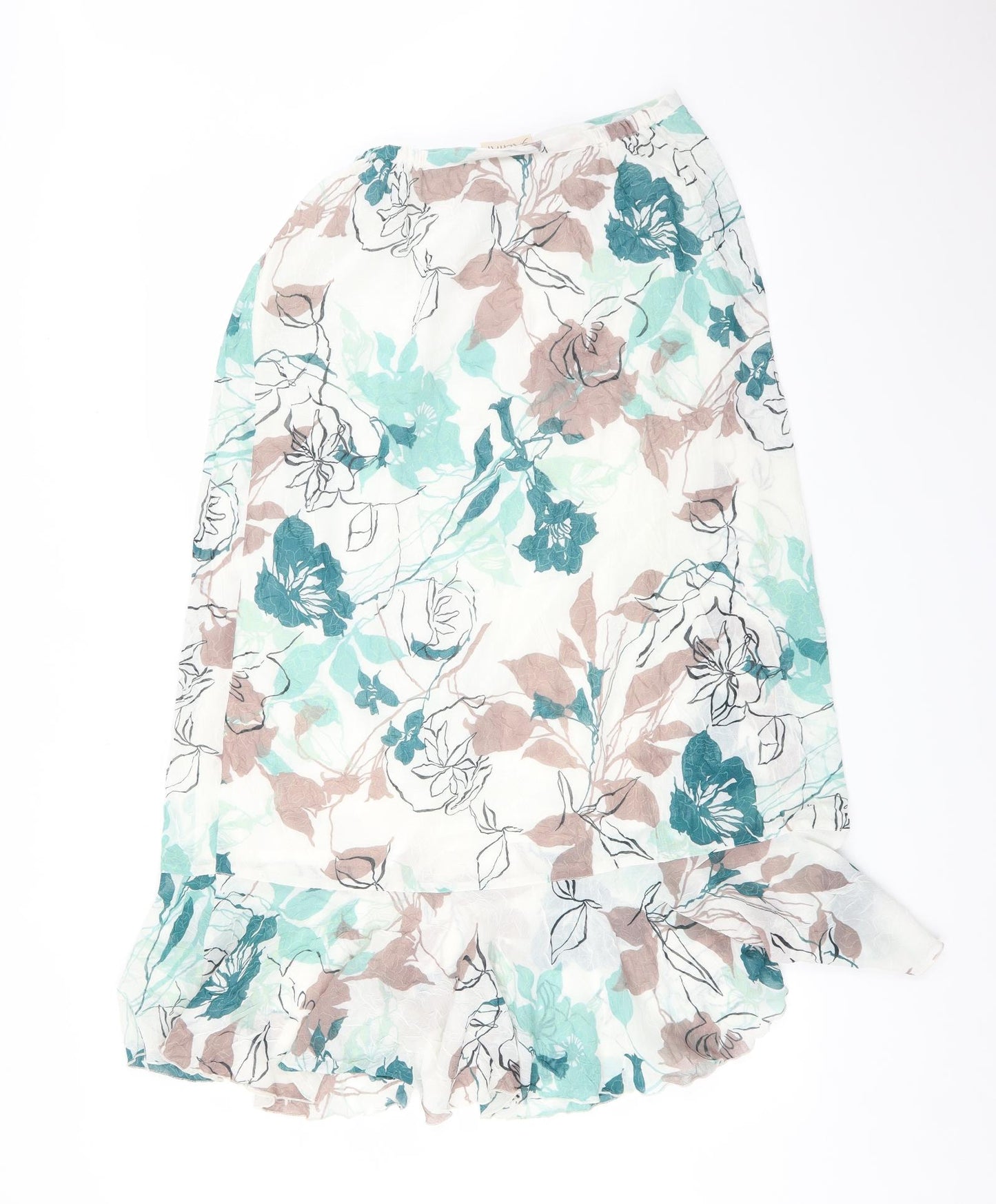 Adini Womens Multicoloured Floral  Trumpet Skirt Size S