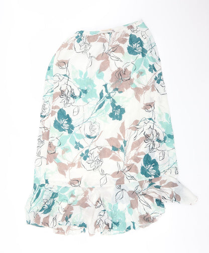 Adini Womens Multicoloured Floral  Trumpet Skirt Size S