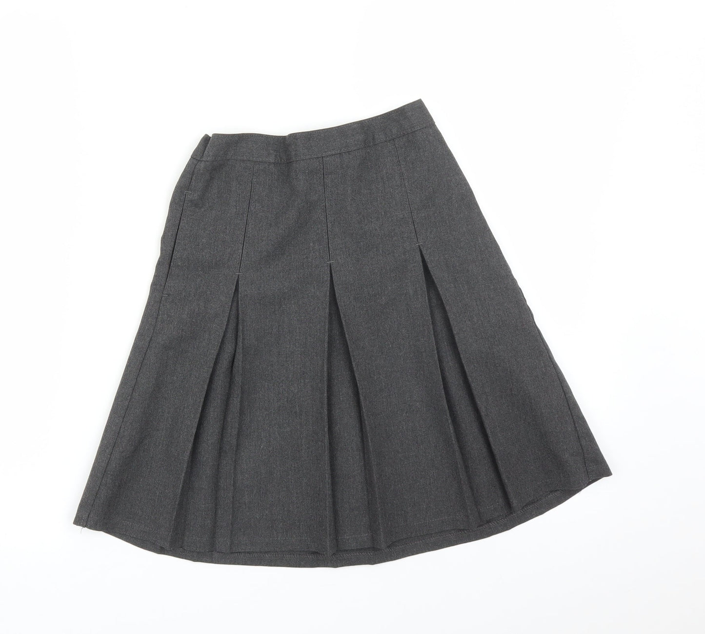 M&S Girls Grey   Pleated Skirt Size 9-10 Years
