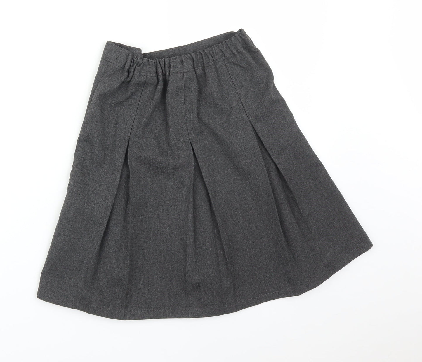 M&S Girls Grey   Pleated Skirt Size 9-10 Years