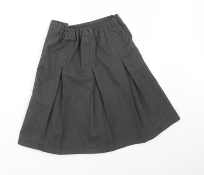 M&S Girls Grey   Pleated Skirt Size 9-10 Years