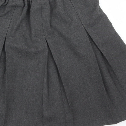 M&S Girls Grey   Pleated Skirt Size 9-10 Years