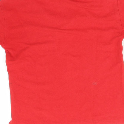Russell Boys Red   Basic Polo Size 5-6 Years