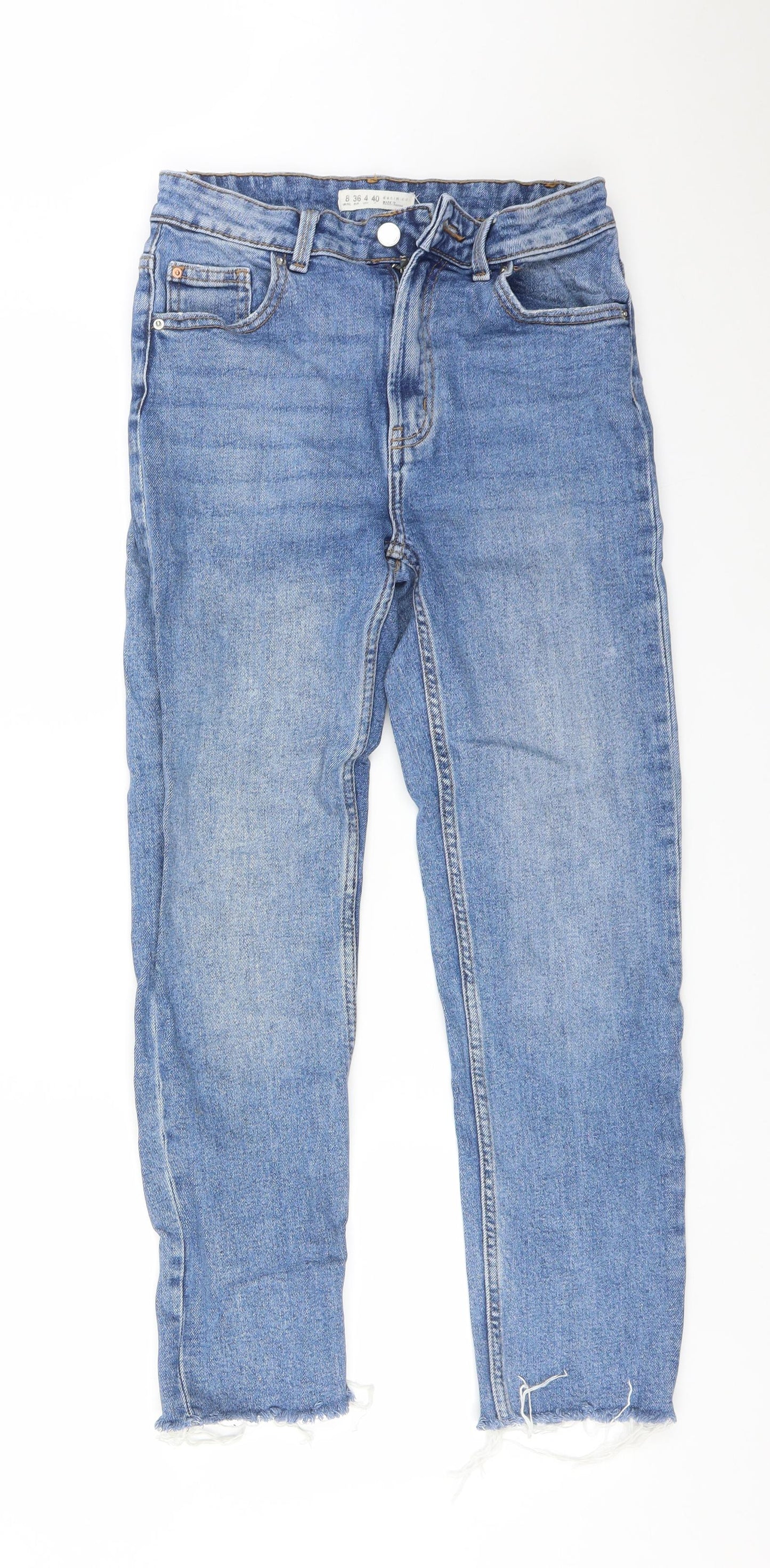 DENIM CO Womens Blue   Straight Jeans Size 8 L25 in