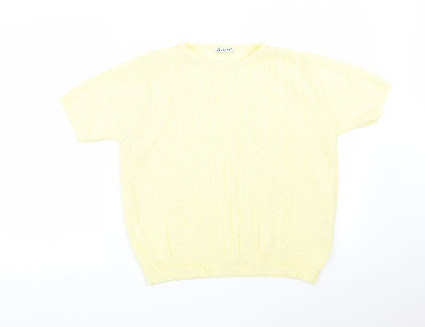 Berkertex Womens Yellow   Basic T-Shirt Size 16