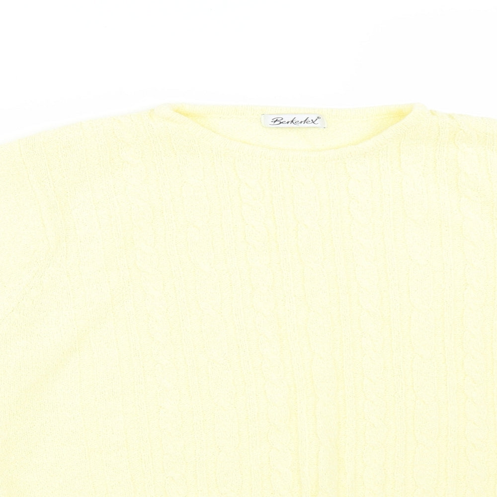 Berkertex Womens Yellow   Basic T-Shirt Size 16