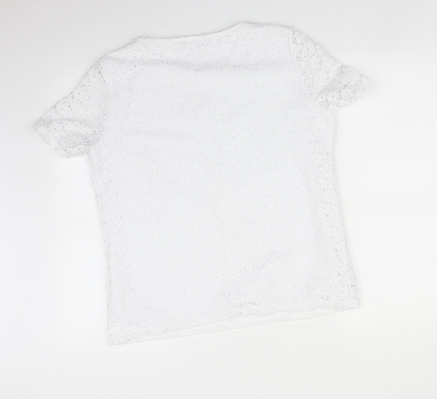 BONMARCHE Womens White Floral  Basic T-Shirt Size 14