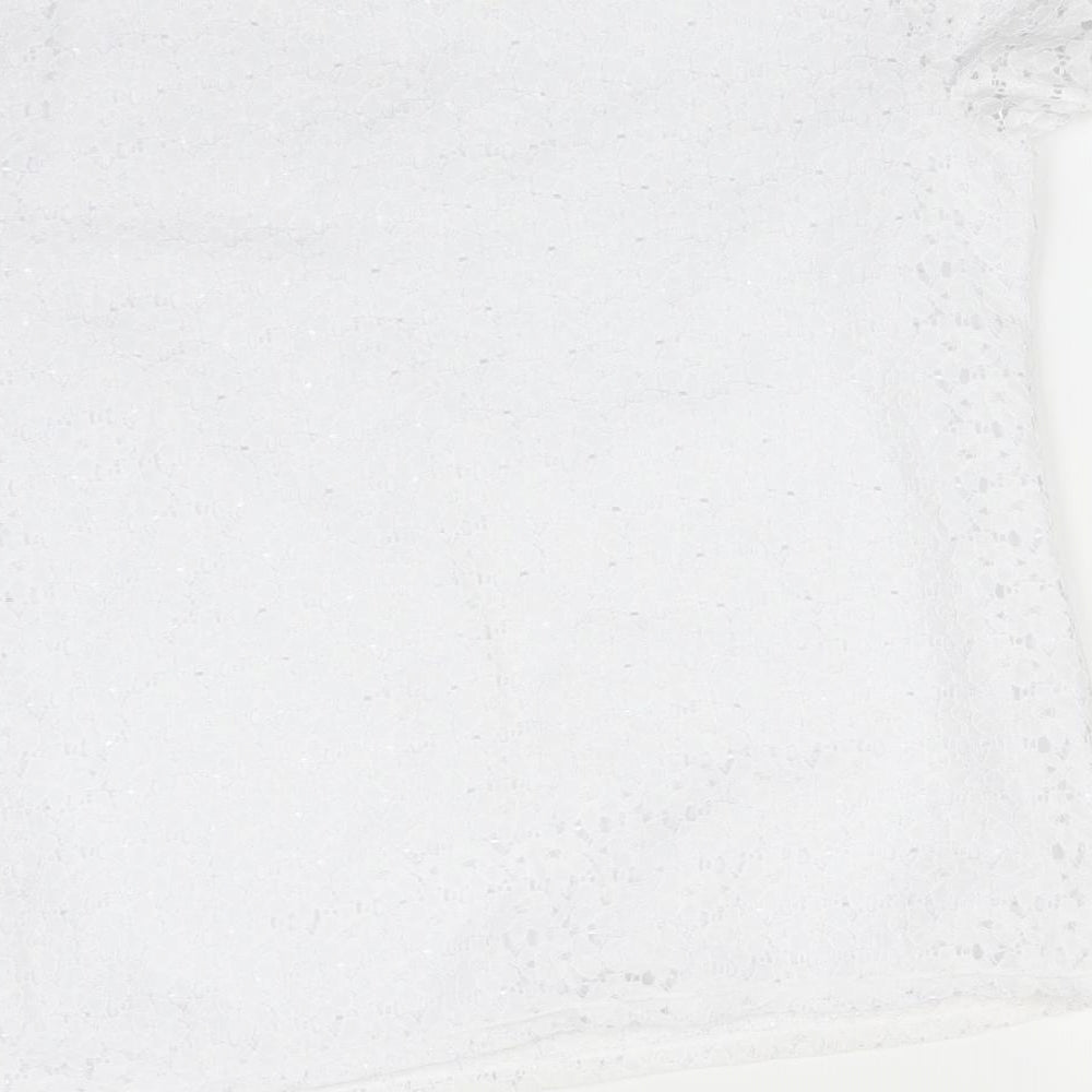 BONMARCHE Womens White Floral  Basic T-Shirt Size 14