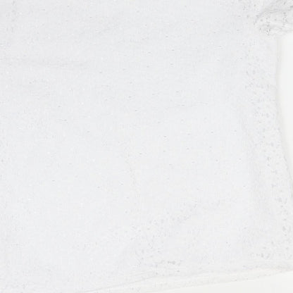 BONMARCHE Womens White Floral  Basic T-Shirt Size 14