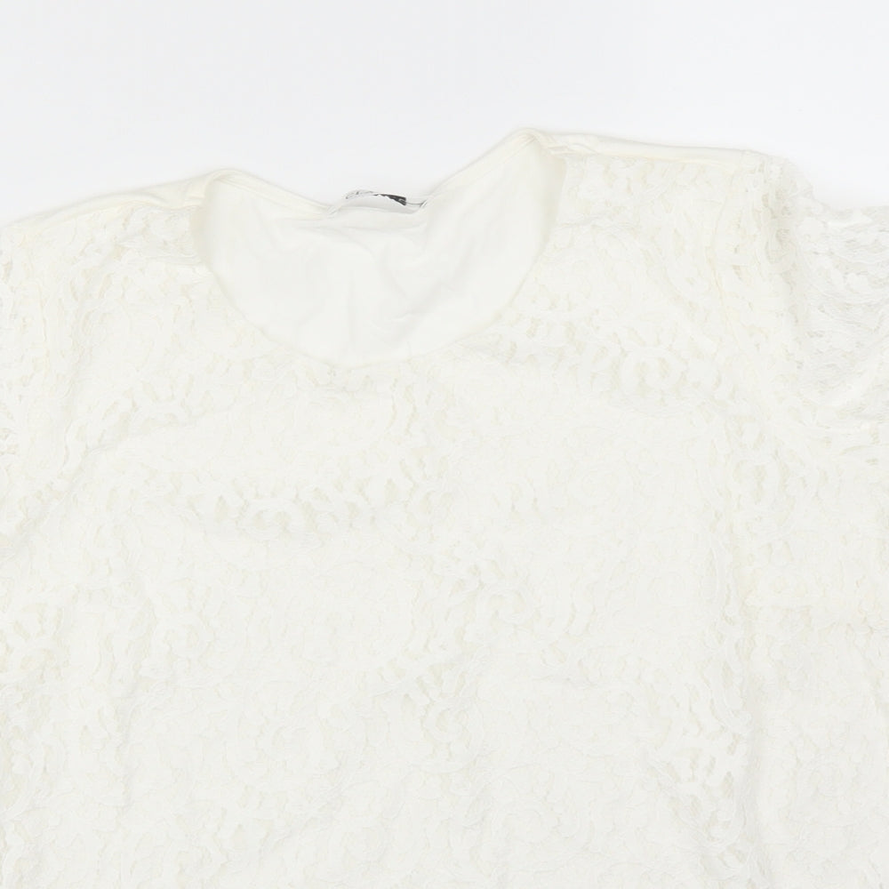 Womens UK Size 12 M&S White Basic T-Shirt