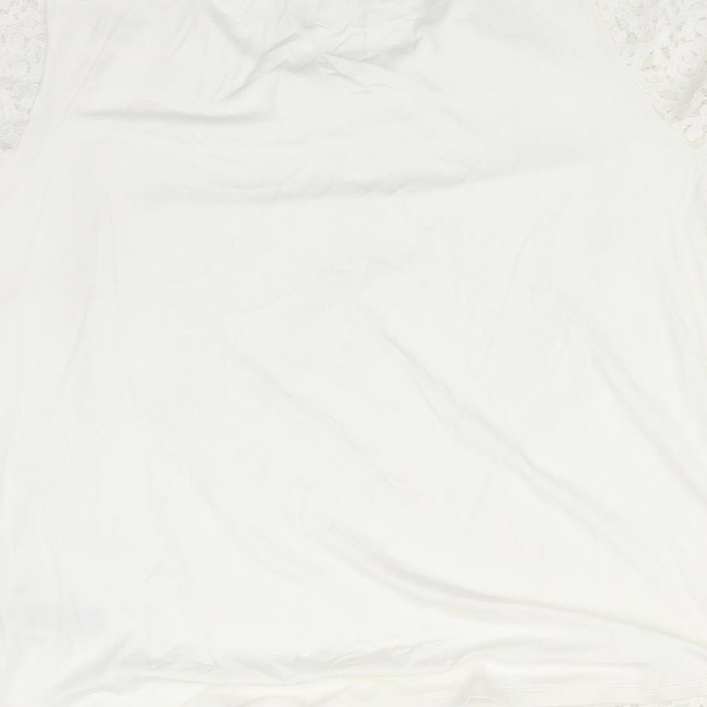 Womens UK Size 12 M&S White Basic T-Shirt