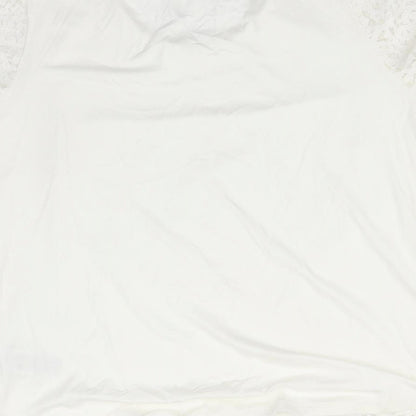 Womens UK Size 12 M&S White Basic T-Shirt