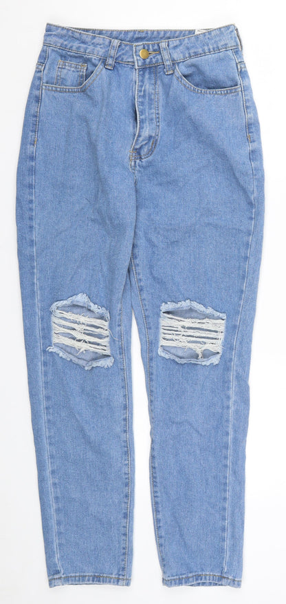 SheIn Womens Blue  Denim Straight Jeans Size S L28 in