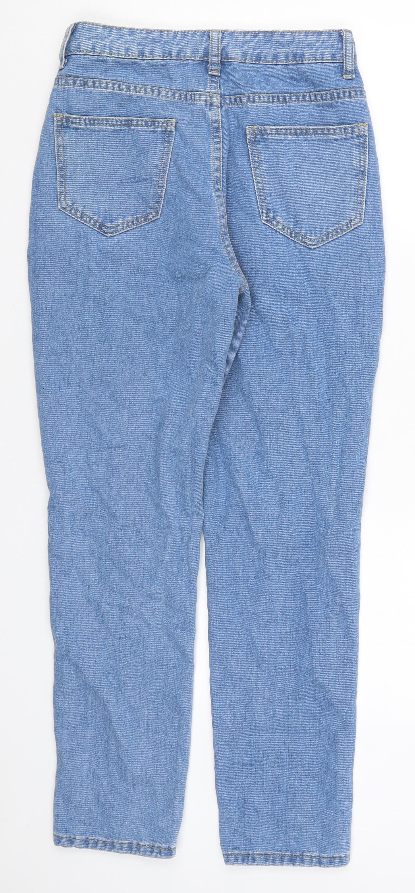 SheIn Womens Blue  Denim Straight Jeans Size S L28 in