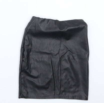 Boohoo Womens Black   Straight & Pencil Skirt Size 8