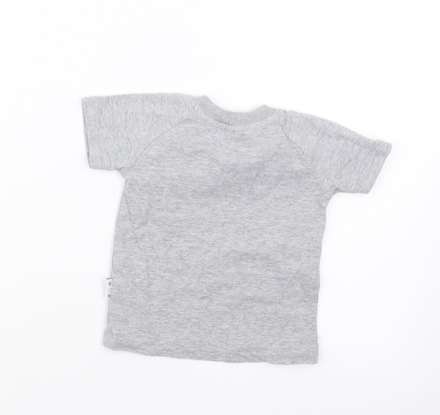 Watch Me Grow Boys Grey   Basic T-Shirt Size 3-6 Months