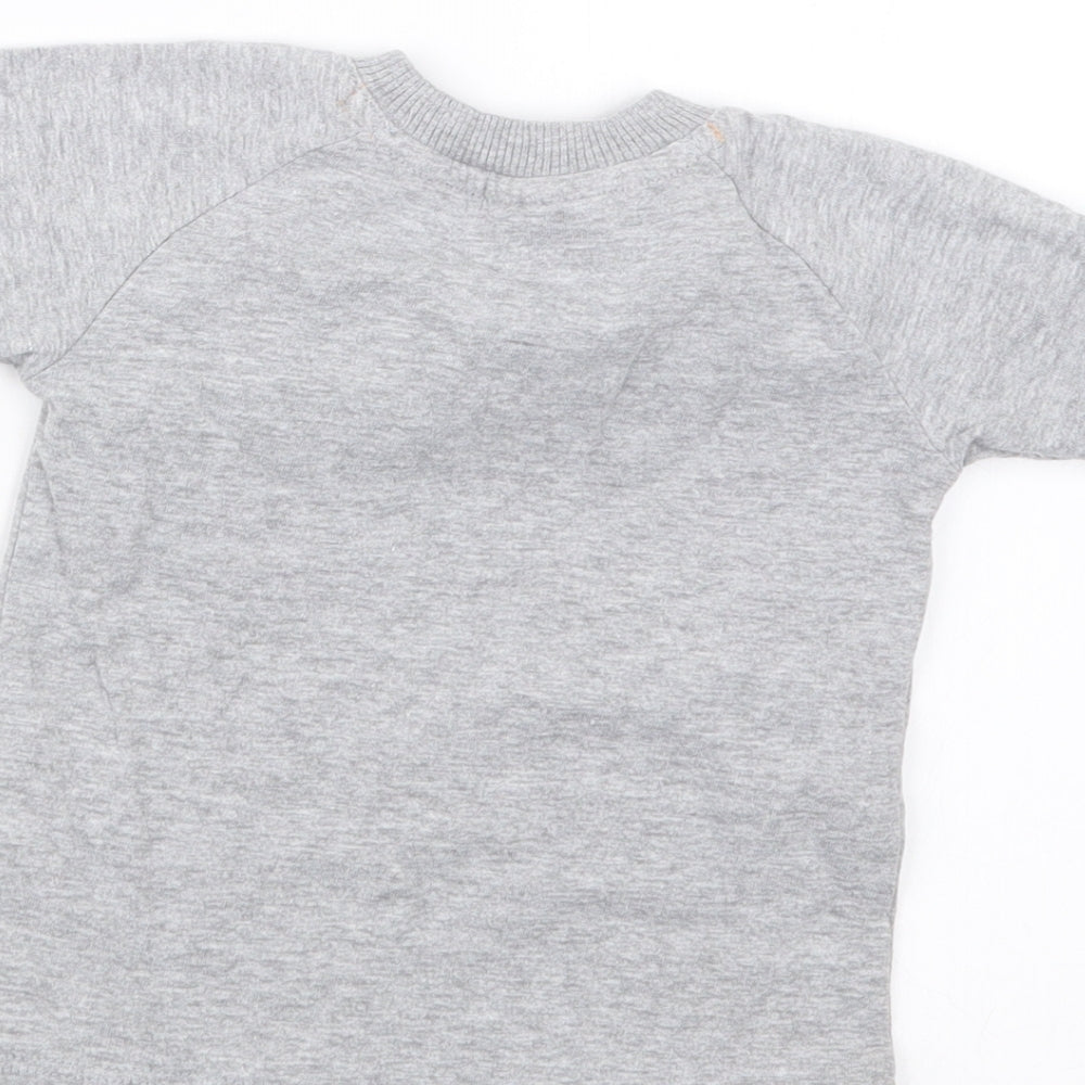 Watch Me Grow Boys Grey   Basic T-Shirt Size 3-6 Months