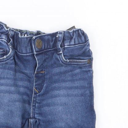 H&M Boys Blue  Damask Capri Jeans Size 3-6 Months