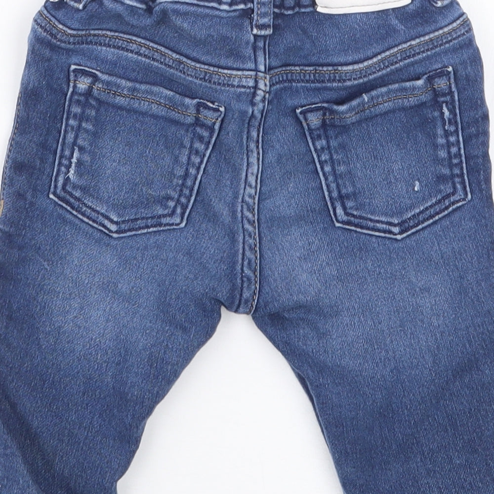 H&M Boys Blue  Damask Capri Jeans Size 3-6 Months