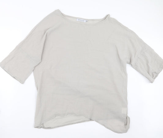 Womens UK Size 2XL MissLook Grey Basic Blouse