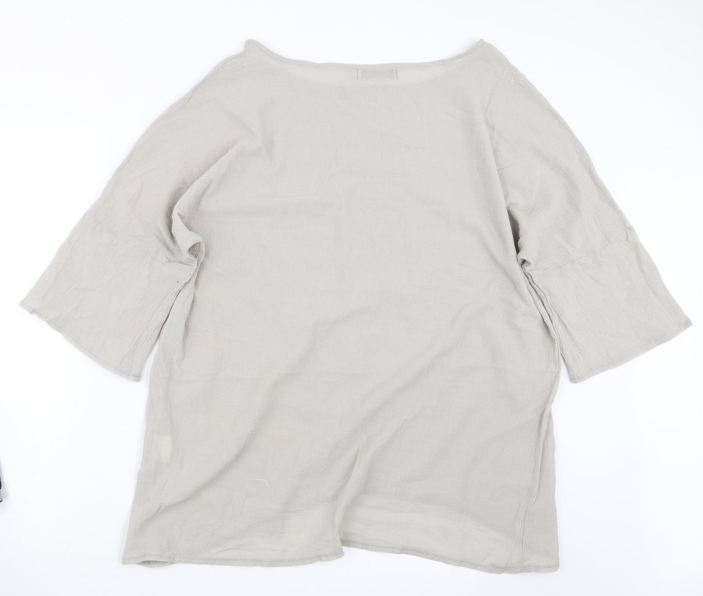 Womens UK Size 2XL MissLook Grey Basic Blouse