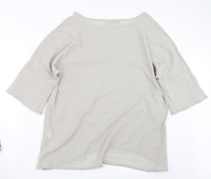 Womens UK Size 2XL MissLook Grey Basic Blouse